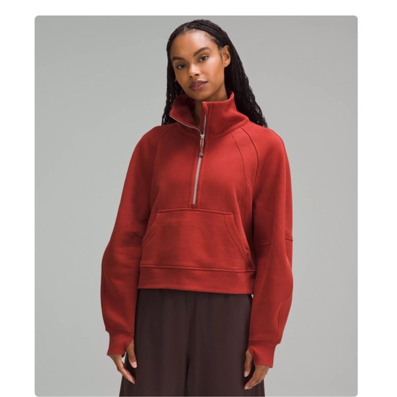 lululemon Scuba Oversized Funnel Neck Half Zip Terra Orange XL/XXL - Picture 1 of 5